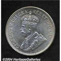 George V 45 Piastres 1928, KM19, brilliant