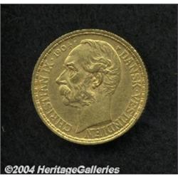 Christian IX gold 4 Daler/20 Francs 1904,