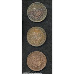 Republic. Pattern Bronze Centavos - Set of