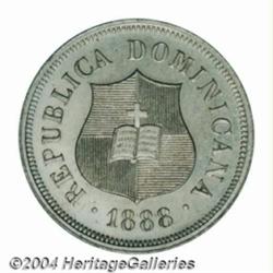 Republic. Proof 1 1/4 Centavos 1888-A, KM6, a