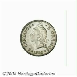 Republic. 5 Centavos 1939, KM18, UNC, a choice