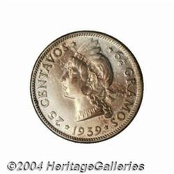 Republic. 25 Centavos 1939, KM20, UNC, a