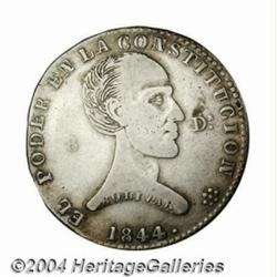 Republic. 4 Reales 1844MV-A, KM27, VF, a