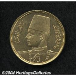 Farouk gold 100 Piastres 1938, KM372, struck