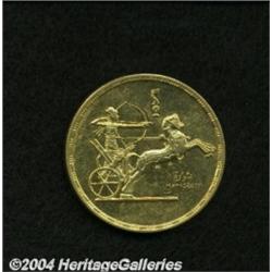 Republic. Gold 5 Pounds 1957, KM388, struck to