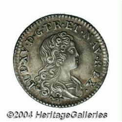 Louis XV 20 Sols 1720A, KM453, AU-UNC with