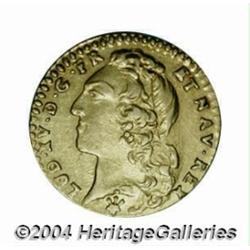 Louis XV gold 1/2 Louis D'Or 1768-S, KM517.7,