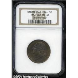 Louis XVIII Bronze ESSAI (1815-24), KM-E5,