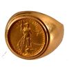 Walking Liberty Gold Coin Ring