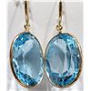 Image 1 : #50-14K YELLOW GOLD LARGE BLUE TOPAZ (31.0CT)