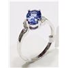 Image 2 : #51-10K WHITE GOLD TANZANITE (1.50CT) AND 6