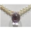 Image 1 : #59-AMETHYST DROP AND FRESHWATER PEARL