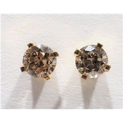 #61-14K YELLOW GOLD CHAMPAGNE DIAMOND (0.32CT)