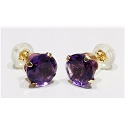 #64-14K YELLOW GOLD LARGE AMETHYST