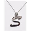 Image 1 : #65-10K WHITE GOLD DIAMOND (0.15CT) "S" PENDANT