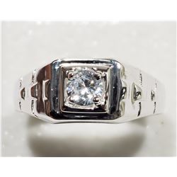 #82-STERLING SILVER CUBIC ZIRCONIA RING