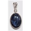 Image 1 : #99-14K WHITE GOLD LARGE SAPPHIRE (7.20CT)