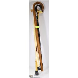 4 CANES INCL 2 HANDCARVED DIAMOND WILLOW