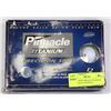 Image 1 : BOX OF NEW PINNACLE TITANIUM GOLF BALLS, 4 SLEEVES