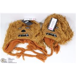 2 NEW FURRY CHEWBACCA HATS WITH TAGS