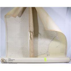 1920'S NEWFOUNDLAND AND NOVA SCOTIA MAP & ATLANTIC