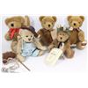 Image 1 : LOT OF 5 BOYD'S BEARS STUFFED BEARS WITH