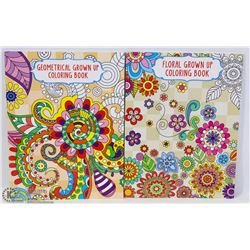#8 - LOT OF 2 ADULT COLORING BOOKS