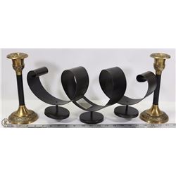 SET OF 2 MATCHING CANDLEHOLDERS AND 1 LARGE