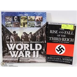 2 BOOKS INCL THE RISE AND FALL OF THIRD REICH,