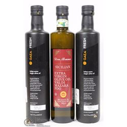 LOT OF 3 VIRGIN OLIVE OILS INCL SICILIAN AND GAEA