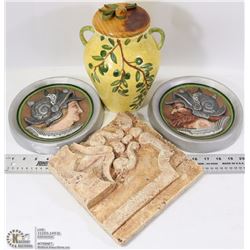 LOT OF HOUSEHOLD COLLECTIBLES INCL NEW LIDDED