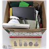 Image 1 : BOX W/ ASST OFFICE SUPPLIES