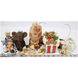 ESTATE LOT OF 12 COLLECTIBLE BEARS INCLUDING "TED