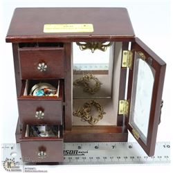 MINI JEWELRY BOX W/ CONTENTS
