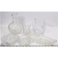 LARGE LOT OF ESTATE CRYSTAL PIECES INCLUDING