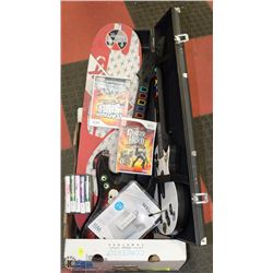 LOT OF WII GAMES, GUITARS, AND NINTENDO DS GAMES