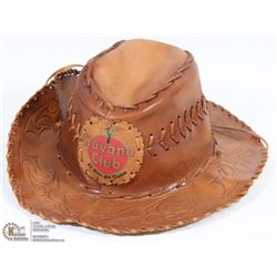 ALL LEATHER HAT FROM HAVANA CLUB CUBA