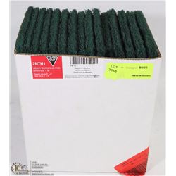 BOX OF TOUGH GUY HEAVY SCOURING PAD 6" X 9"