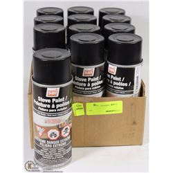 CASE OF 12 STOVE PAINT