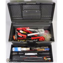 RUBBERMAID TOOL BOX WITH CONTENTS