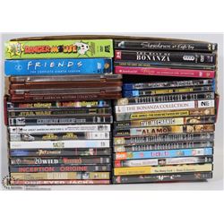 FLAT OF ASSORTED DVD MOVIES AND MOVIE SETS INCL