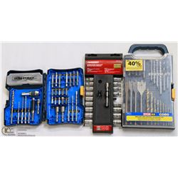 FLAT OF ASSORTED DRILL BITS & SOCKETS