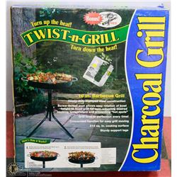 NEW TWIST-N-GRILL CHARCOAL GRILL W/ STAND