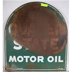 1940'S QUAKER STATE SIGN DOUBLE SIDED