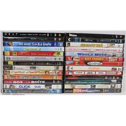 BOX OF 26 ASSORTED DVD'S
