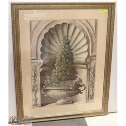 ESTATE MATTED AND FRAMED PRINT 41"H X 33"W