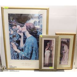LOT OF 3 FRAMED PRINTS