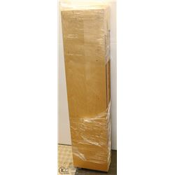 3 IKEA FLOATING SHELVES AND BRASS FLOOR  LAMP