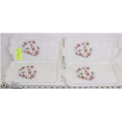 SET OF 4 VINTAGE MILKWARE PLATES