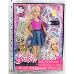 NEW UNOPENED BARBIE GLITTER HAIR 16PC SET